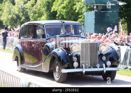 Castello di Windsor, Inghilterra, Regno Unito. 19 maggio 2018. Matrimonio con Duca di Sussex il Principe Harry e Duchessa di Sussex Meghan Markle - Long Walk Foto Stock