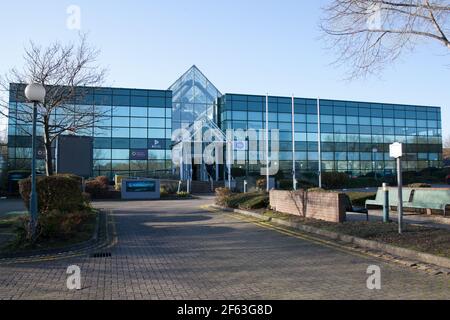 Proprietà commerciale di Aurora House, Deltic Avenue, Rooksley a Milton Keynes, Buckinghamshire nel Regno Unito Foto Stock