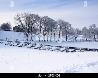 Inverno a Hawes, Wensleydale, Yorkshire Dales National Park Foto Stock