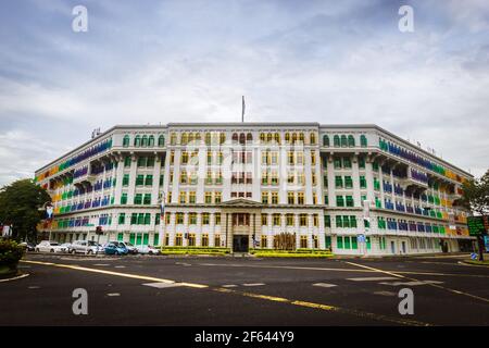 La Old Hill Street Stazione di polizia è un edificio storico di Singapore, e si trova a Hill Street nel Museo Area Pianificazione, all'interno del Central Foto Stock