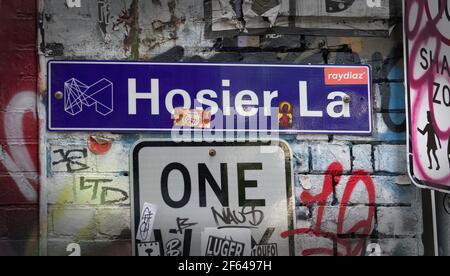 Cartello di Hosier Lane Foto Stock