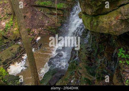 Cascate di Louth e sentiero escursionistico Lincoln Ontario Canada in estate Foto Stock