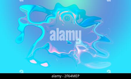 Sfondo blu con pattern astratto multicolore. immagine 3d, rendering 3d Foto Stock