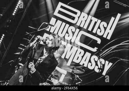 Non fare nulla in scena per la British Music Embassy come parte di SXSW Online 2021. Foto Stock
