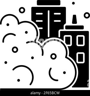 Icona lineare nera Sand Storm Illustrazione Vettoriale