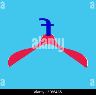 immagine di un'orrida con il logo facebook, isolato su sfondo blu Foto Stock