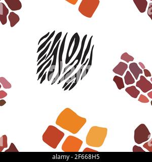 Vettore di stampa mix animale motivo senza giunture. Sfondo astratto Illustrazione Vettoriale