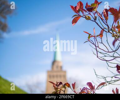 Library Tower, Nuffield Collage, University of Oxford, Oxford, Oxfordshire, Inghilterra, Regno Unito, GB. Foto Stock