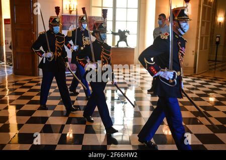 Parigi, Francia. 30 Marzo 2021. Parigi: Sessione settimanale di domande al governo all'Assemblea nazionale francese a Parigi, Franc eon 30 marzo 2021. (Foto di Lionel Urman/Sipa USA) Credit: Sipa USA/Alamy Live News Foto Stock