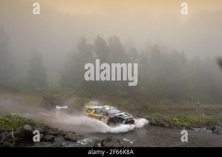 28 VIEIRA Carlos CARVALHO Jorge Citroen DS3 R5 azione durante il Campionato europeo Rally 2017 ERC Azzorre rally, dal 30 marzo al 1 aprile, a Ponta Delgada Portugal - Foto Gregory Lenenmand / DPPI Foto Stock