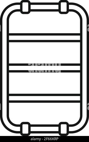 Icona del portasciugamani riscaldato dell'attrezzatura, stile del contorno Illustrazione Vettoriale