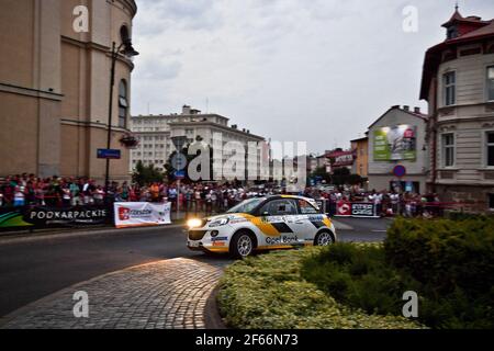 32 HUTTUNEN Jari (fin) LINNAKETO Antti (fin) Opel Adam R2 Azione durante il Campionato europeo Rally 2017 Rally Rzeszowski in Polonia dal 4 al 6 agosto - Foto Wilfried Marcon / DPPI Foto Stock