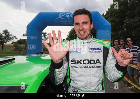 02 KOPECKY Jan (CZE) DRESLER Pavel (CZE) Skoda Fabia R5 ambientazione durante il Campionato europeo Rally 2017 ERC Barum rally, dal 25 al 27 agosto, a Zlin, Repubblica Ceca - Foto Jorge Cunha / DPPI Foto Stock