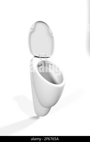 Mockup urinale isolato su sfondo bianco - rendering 3d Foto Stock