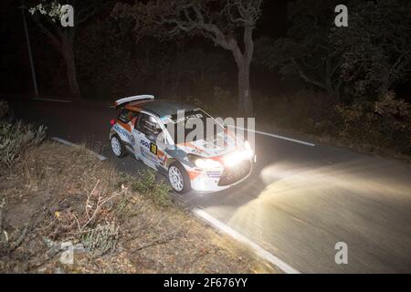 10 ASTIER Raphaël VAUCLARE Frédéric Citroen DS3 azione durante il campionato di rally francese 2017, rallye du Var dal 23 al 26 novembre a Sainte Maxime, Francia - Foto Gregory Lenenmand / DPPI Foto Stock