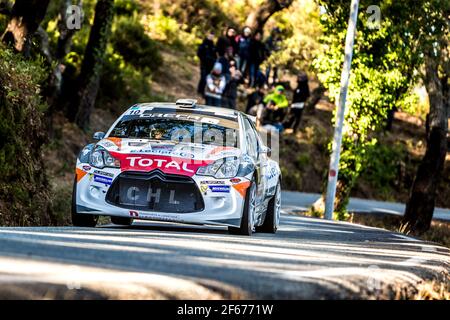 10 ASTIER Raphaël VAUCLARE Frédéric Citroen DS3 azione durante il campionato di rally francese 2017, rallye du Var dal 23 al 26 novembre a Sainte Maxime, Francia - Foto Thomas Fenetre / DPPI Foto Stock