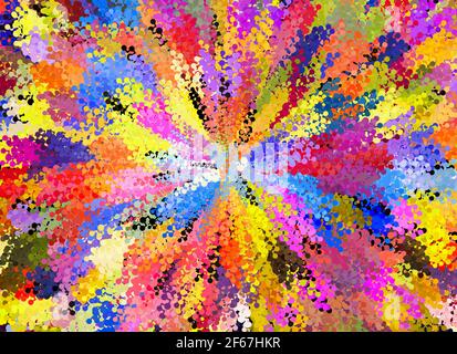 Abstract Bright Color Burst background. Pattern multicolore Foto Stock