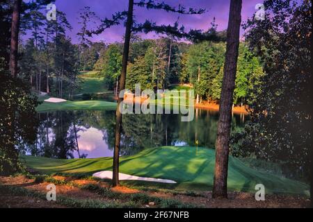 Augusta National Golf Club - il campo da golf par 3 Foto Stock