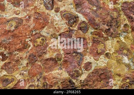 Bauxite da Les Baux, Francia per uso di fondo Foto Stock