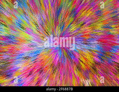 Abstract Bright Color Burst background. Pattern multicolore Foto Stock
