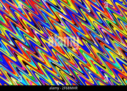 astratto sfondo di onde miste multicolore Foto Stock