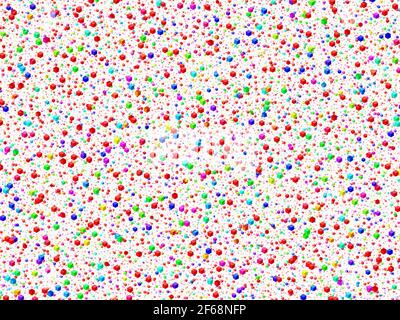 sfondo di piccole forme cubiche multicolore in arrangiamento caotico Foto Stock