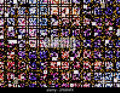 sfondo di pixel mosaico colorati e luminosi Foto Stock