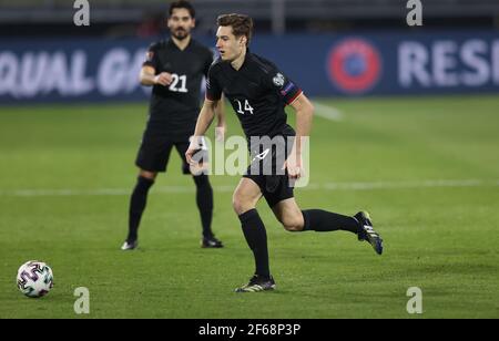 Duisburg, Germania. 2021. Firo: 25.03.2021 Fuvuball, Calcio: LV§nderspiel Nazionale Team WM qualifica Germania, GER-Islanda single action, Florian Neuhaus | Usage worldwide Credit: dpa/Alamy Live News Foto Stock