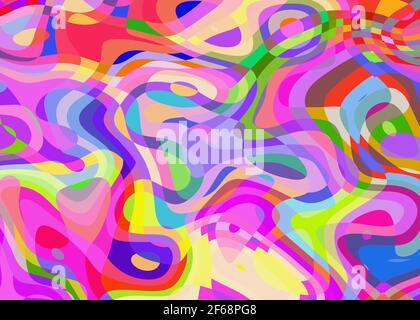 pittura multicolore disegnata nello stile dell'astrazione Foto Stock