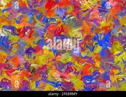 Sfondo astratto dalla vernice multicolore ad acquerello Foto Stock