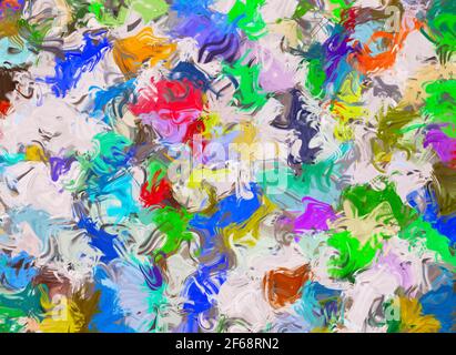 Sfondo astratto dalla vernice multicolore ad acquerello Foto Stock