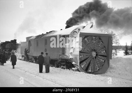 Snöslunga A5 destinato a Skåne esecuzione di test in Storlien. Foto Stock