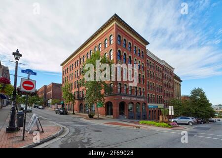 King Street e Germain Street a Saint John New Brunswick Canada Foto Stock