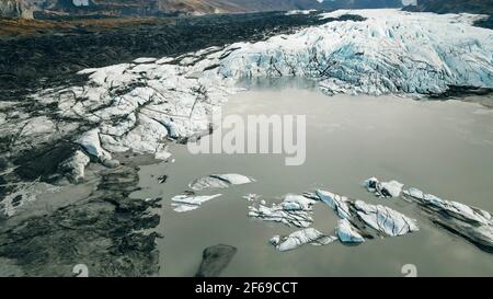 Vista aerea della Matanuska Glacier state Recreation Area in Alaska. Foto di alta qualità Foto Stock