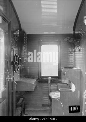 Uppsala - Ferrovia di Gävle, UGJ F 406. Carro costruito nel Linköping 1916. Direttore. Foto Stock