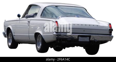 Una Barracuda di Plymouth del 1966 era una macchina da crociera della macchina del muscolo indietro nel giorno. Foto Stock