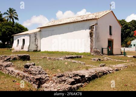 porto seguro, bahia / brasile - 5 febbraio 2010: Veduta del Parco storico comunale di Descobrimento nella città di Porto Seguro. Il luogo conserva le reliquie f Foto Stock