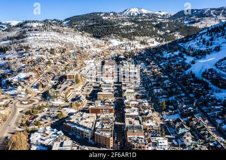 Main Street, Park City, Utah, Stati Uniti Foto Stock