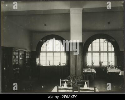 Casa stazione di Haparanda. sala da pranzo di prima e seconda classe. Foto Stock