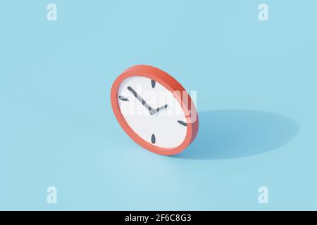 orologio oggetto isolato singolo. illustrazione del rendering 3d con vista isometrica Foto Stock