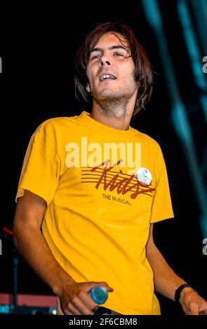 Thomas Mars - Phoenix, V2001, Hylands Park, Chelmsford, Essex, Regno Unito - 19 agosto 2001 Foto Stock