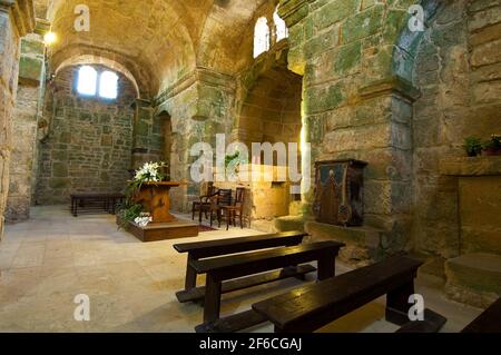 San Giovanni di Sinis chiesa, Sinis, Cabras, Distretto di Oristano, Sardegna, Italia, Europa Foto Stock