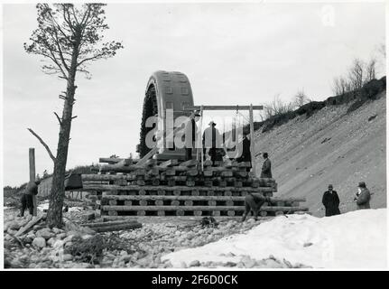 La bomba sospesa sullo statore. Foto Stock