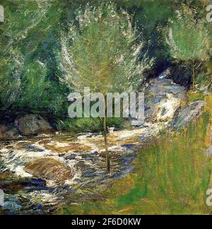 John Henry Twachtman - Brook Greenwich Connecticut, Ak, cascate Horseneck Greenwich Connecticut 1900 Foto Stock