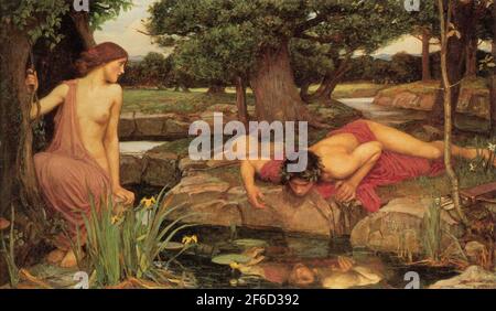 John William Waterhouse - Echo Narcissus 1903 Foto Stock
