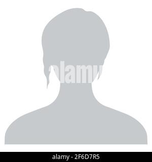 Icona del profilo avatar predefinito. Segnaposto foto grigio Illustrazione Vettoriale