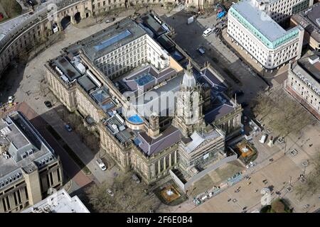 Vista aerea di Bolton Town Hall Foto Stock