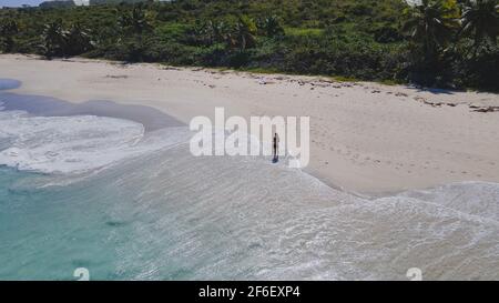 Bella spiaggia tropicale Zoni situato a Culebra Puerto Rico. Foto di alta qualità Foto Stock