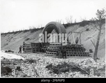 La bomba sospesa sullo statore. Foto Stock