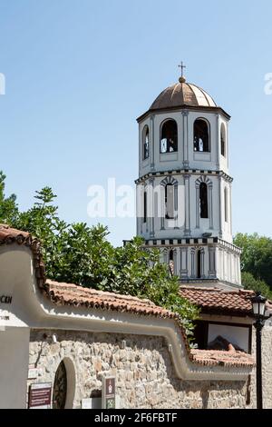 Campanile della Chiesa di San Costantino e Helena, Plovdiv Città Vecchia, Bulgaria Foto Stock